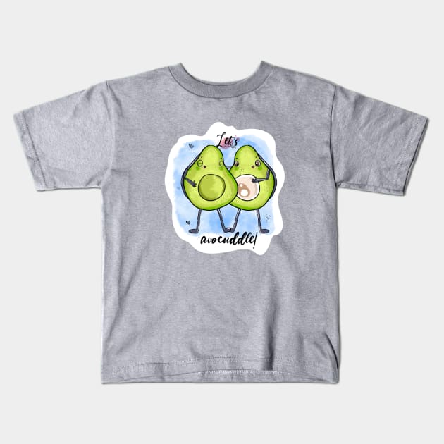 Let’s avocuddle! 🥑🥰 Kids T-Shirt by Mooseberry1